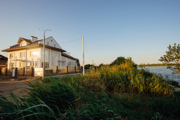 Large two-storey white country house