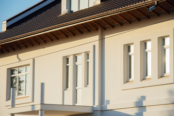 Large two-storey white country house