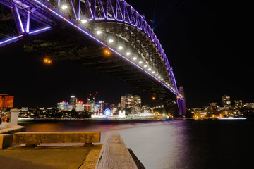 Obraz premium sydney harbour bridge at night