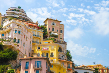 Fototapeta na wymiar Historic architecture of Monaco on a sunny day