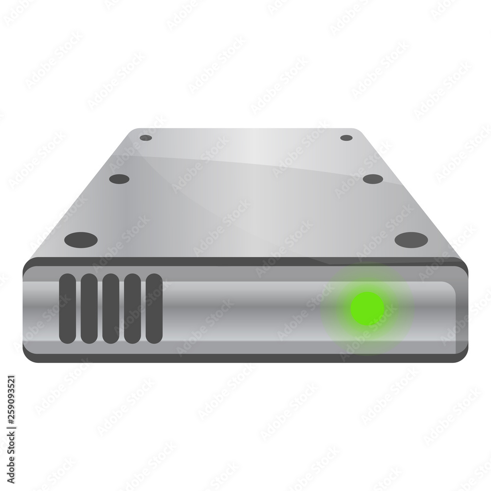 Poster external hard disk icon. cartoon of external hard disk vector icon for web design isolated on white 