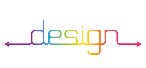 DESIGN geometric typography banner