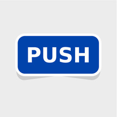 sticker label push