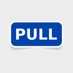 sticker label pull