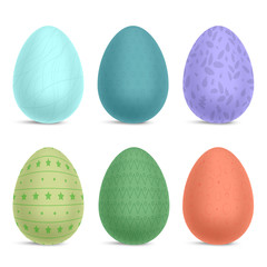 Set of Colorful Easter Eggs