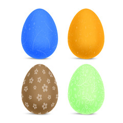 Set of Colorful Easter Eggs