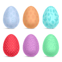 Set of Colorful Easter Eggs