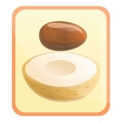 Longan logo. Cartoon of longan vector logo for web design isolated on white background