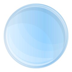 Glass contact lens icon. Cartoon of glass contact lens vector icon for web design isolated on white background