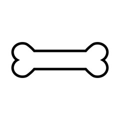 Dog bone icon. Simple cartoon dog bone vector icon. Vector illustration.