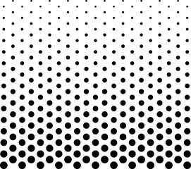 Gradient Dots Background. Monochrome Backdrop. Abstract Texture. Vintage Pattern. Vector illustration