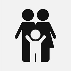 Family icon isolated on white background. Vector illustration.