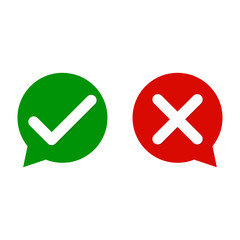 Checkmark and Cross Icons.EPS 10