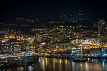 Fototapeta na wymiar Monaco by night