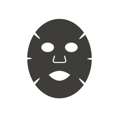 Facial mask flat icon design. Face health care beauty. Cosmetic spa product for clean skin.