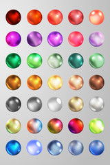 Set of perls. Vector illustration. EPS  10