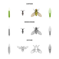 Vector design of agriculture and farming icon. Set of agriculture and plant  vector icon for stock.