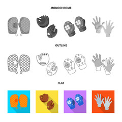 Isolated object of silhouette and safety sign. Collection of silhouette and comfort vector icon for stock.