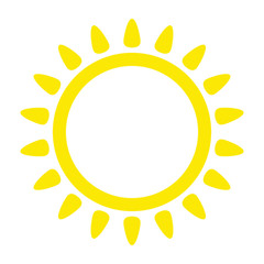 Sun icon vector isolated