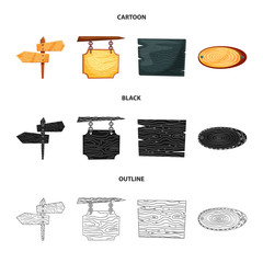 Isolated object of raw  and forest  symbol. Collection of raw  and hardwood stock vector illustration.