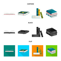 Vector design of training and cover sign. Collection of training and bookstore  stock symbol for web.