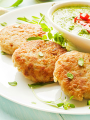 Cutlets and sauce