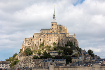 Fototapeta premium Mont-Saint-Michel, island with the famous abbey, Normandy, France