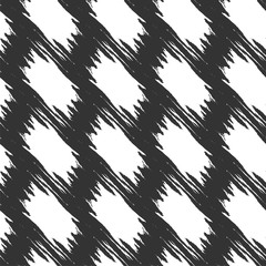 Seamless pattern with black ink grunge brush strokes. Hand drawn texture. Background, textile, backdrop, wrapper, fabric.