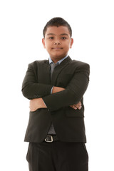 Asian boy in suit