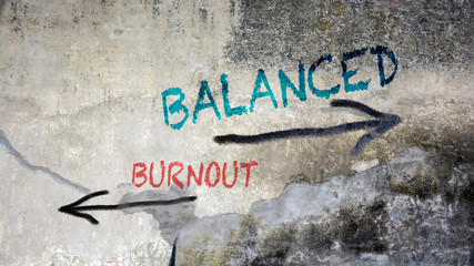 Wall Graffiti Balanced versus Burnout