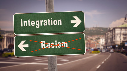 Street Sign Integration versus Racism