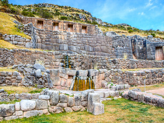 Inca's bath - Tambomachay near Cusco , Peru, South America