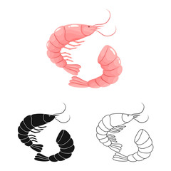 Isolated object of fresh  and restaurant icon. Set of fresh  and marine   stock symbol for web.
