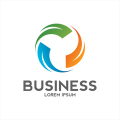 circle vortex logo design business company