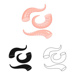 Vector illustration of fresh  and restaurant sign. Collection of fresh  and marine   stock symbol for web.