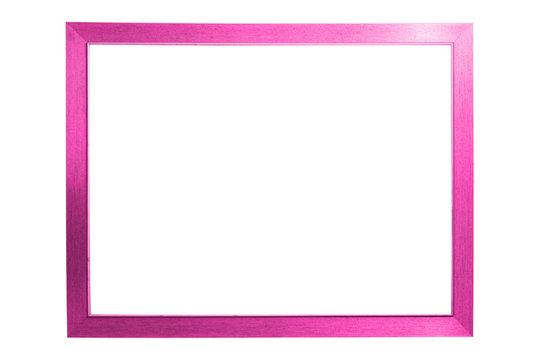 beautiful pink frame isolated on white background