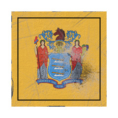 Fototapeta premium Old New Jersey State flag
