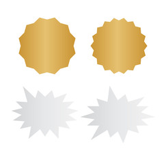Set of vector starburst, sunburst badges. Starburst isolated icons set