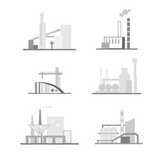 Set of compositions on the theme of production. Suitable for creating corporate identity, logo, advertising