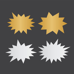 Vector Vintage Label. Starburst isolated icons set