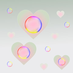 soap bubbles in the heart