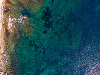 Aerial view of Portitxol Barraca beach in Javea, Spain