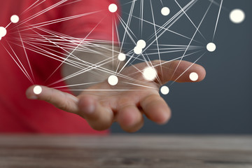 Big data visualization. Network connection structure