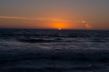 Santa monica california sunset