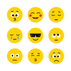 Fototapeta premium Emotions in flat, cartoon style.