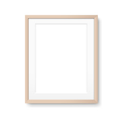 Fototapeta premium Wood Picture Frame Isolated