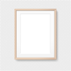 Wood Picture Frame Isolated Transparent Background