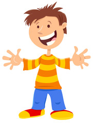 happy boy comic cartoon character