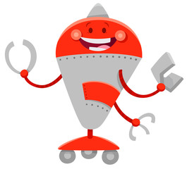 funny robot cartoon comic character