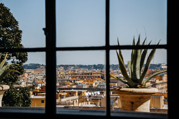 The view of Rome from the Vatican.